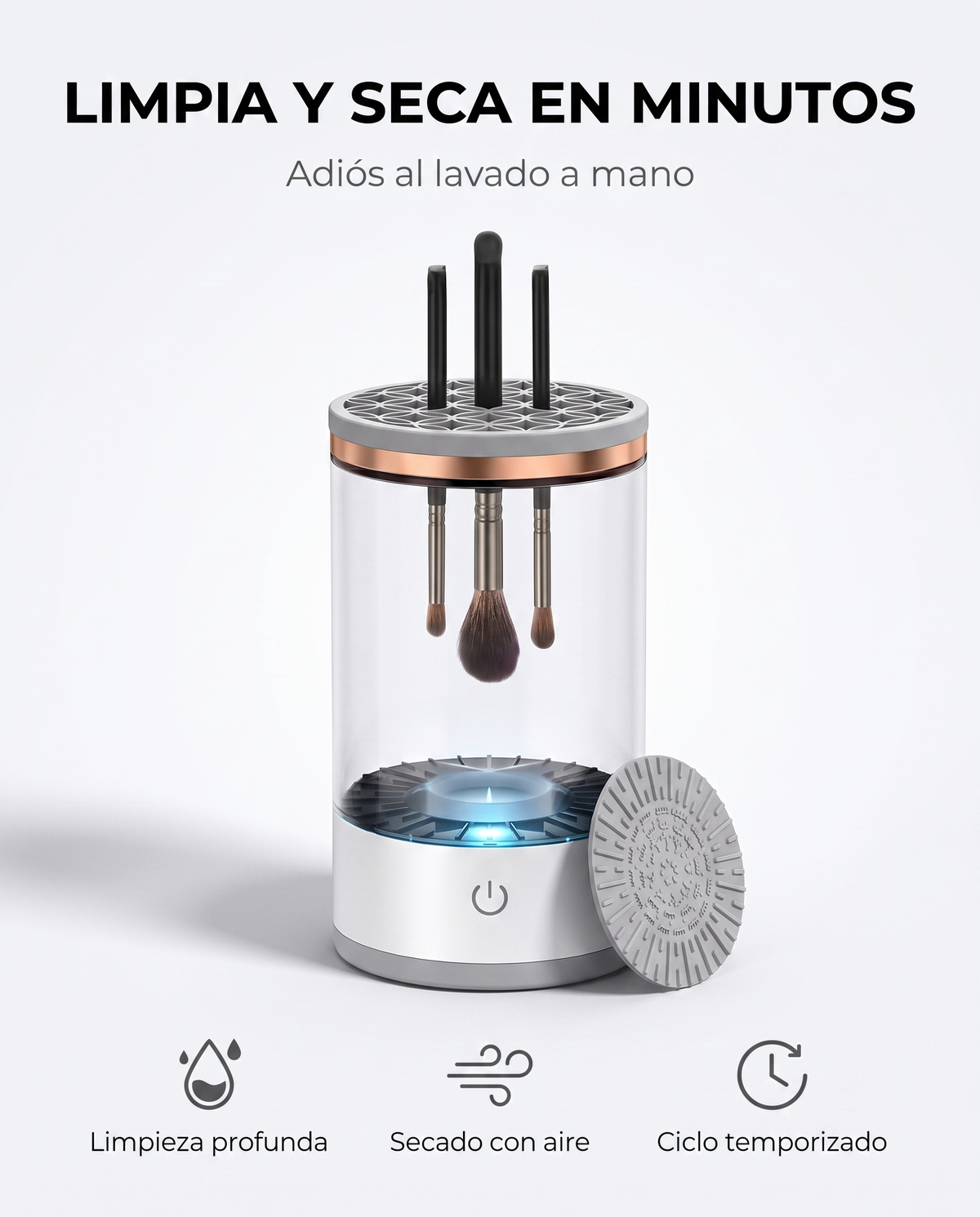 Limpiador de Brochas de Maquillaje Eléctrico