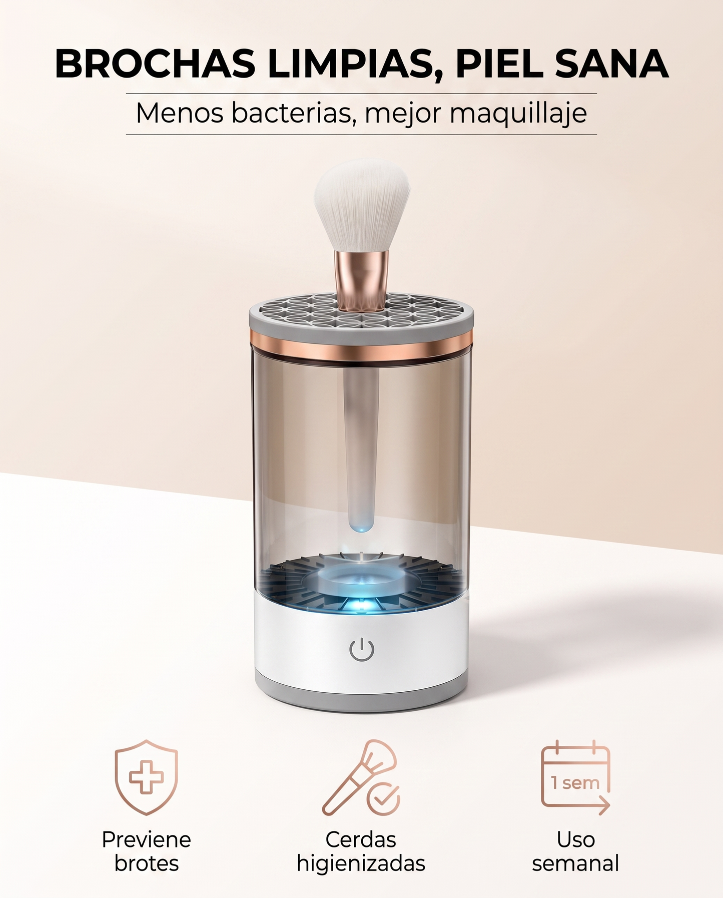 Limpiador de Brochas de Maquillaje Eléctrico